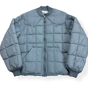 VTG Walls Blizzard-Pruf USA Made Western Puffer Jacket Gray Coat Men's 2XL Tall